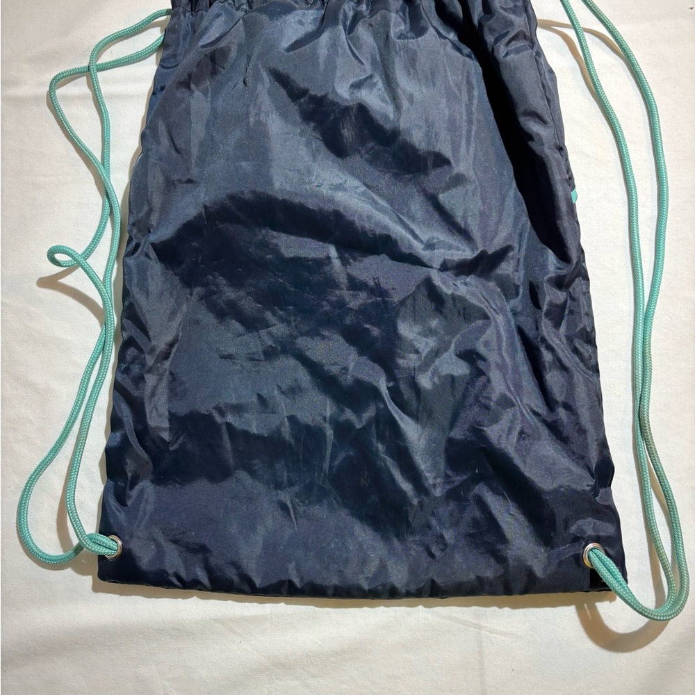 Thirty One Navy Drawstring Backpack with Colorful Turtle Stack - Picture 2 of 4